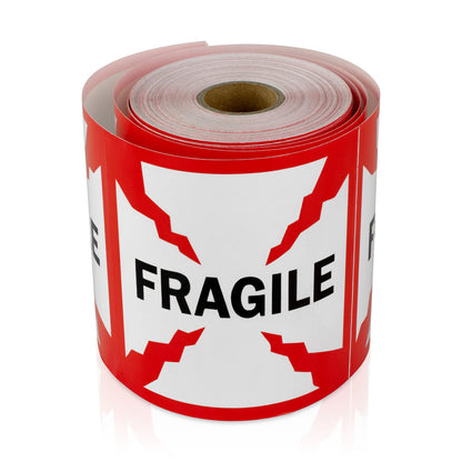4 x 4 inch | Shipping & Handling: Fragile Stickers - Glass Warning Stickers