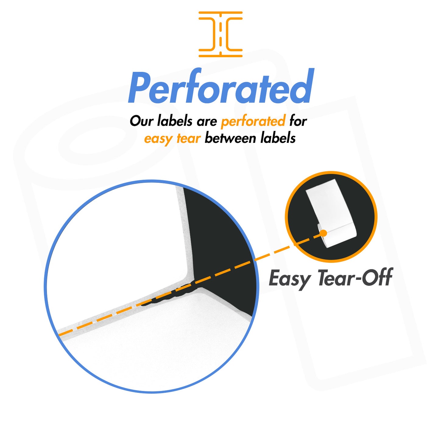 1 x 1 inch | Blank Direct Thermal Labels (1 inch Core)