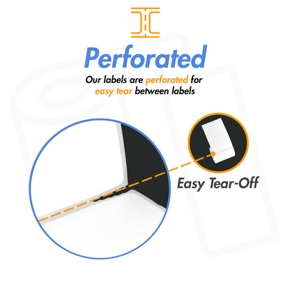 2 x 4 inch | Blank Direct Thermal Labels (1 inch Core)