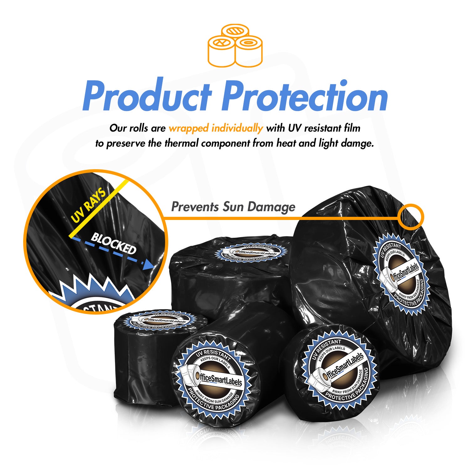 2 x 1.5 inch | Blank Direct Thermal Labels (3 inch Core