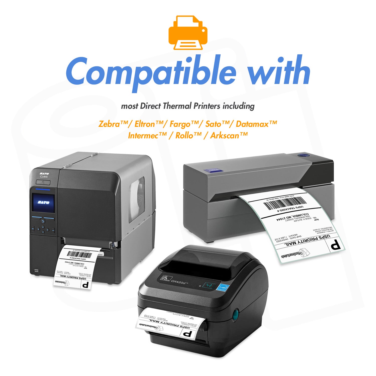 4 x 2.5 inch | Direct Thermal Labels (3 inch Core) – OfficeSmartLabels