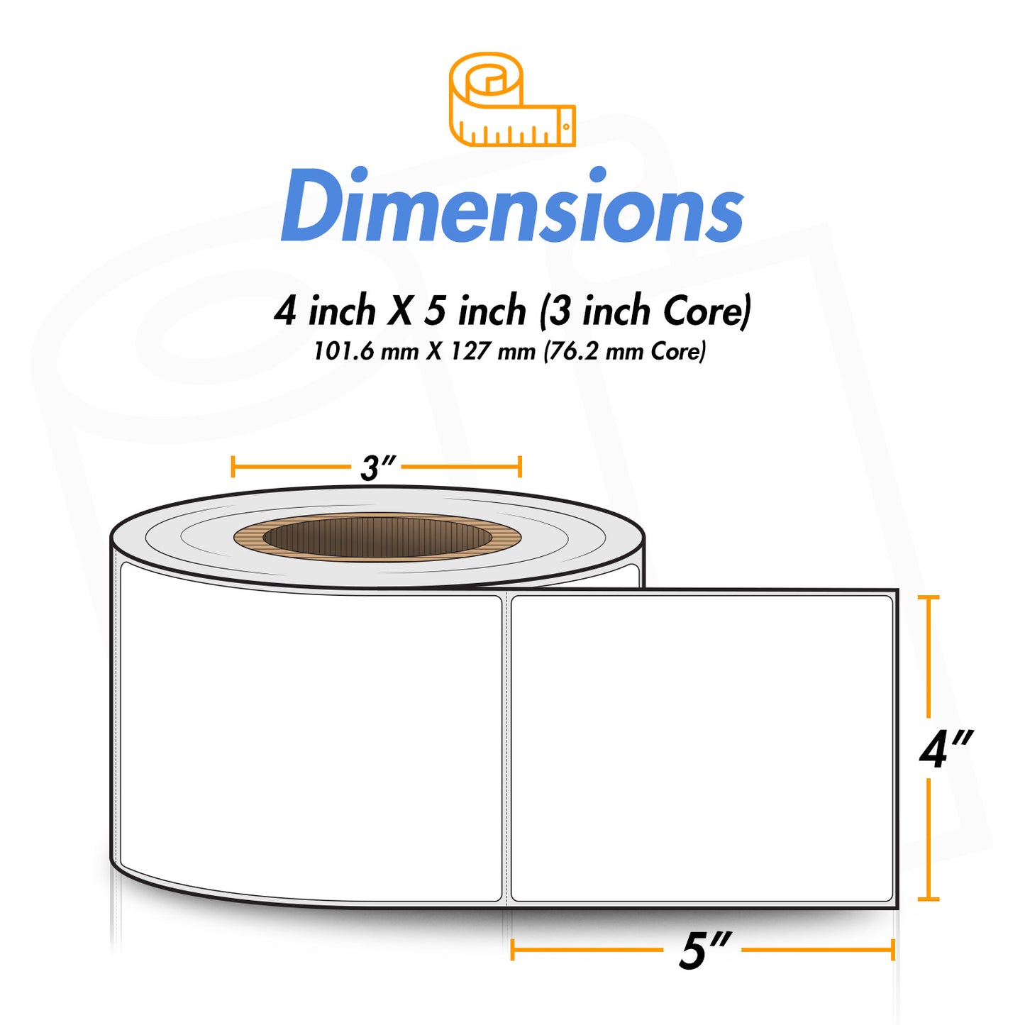 4 x 5 inch | Direct Thermal Labels (3 inch Core)