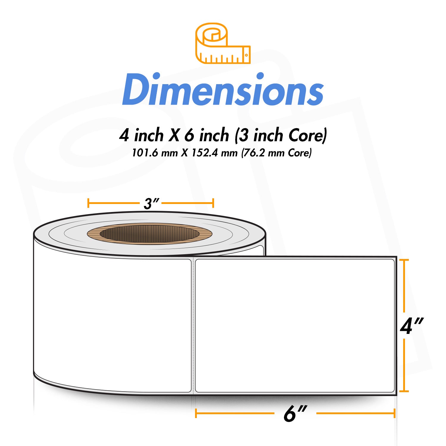 4 x 6 inch | Direct Thermal Labels (3 inch Core) – OfficeSmartLabels