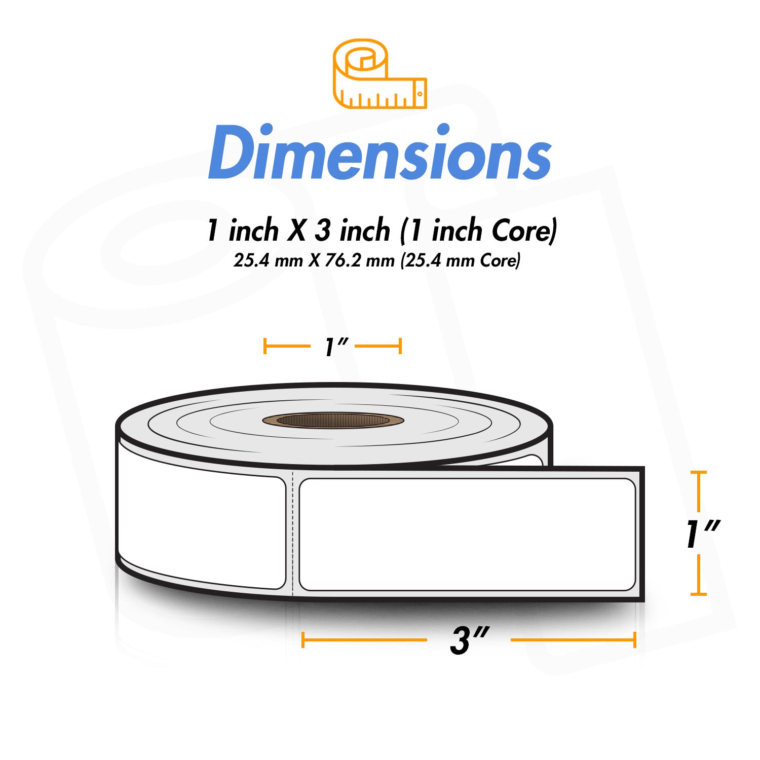 1 x 3 inch | Blank Direct Thermal Labels (Removable Adhesive / 1