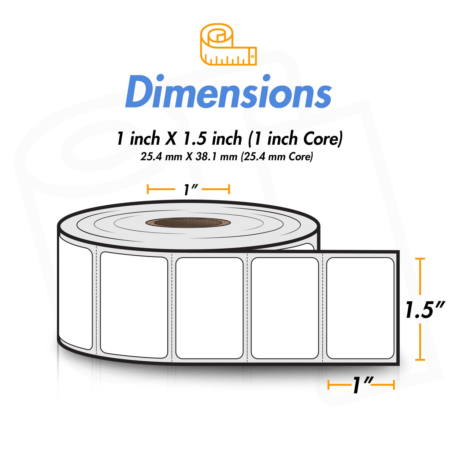 1.5 x 1 inch | Blank Direct Thermal Labels (Removable Adhesive / 1 1.5 x 1 inch | Blank Direct Thermal Labels (Removable Adhesive / 1